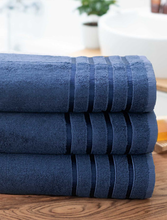 Bambusový ručník 50 × 100 cm - Noemi tmavě modrý