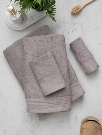 Froté ručník 50 × 100 cm - Bella šedohnědá