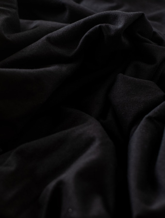 Jersey plachta s lycrou Deluxe 180 × 200 cm – čierna