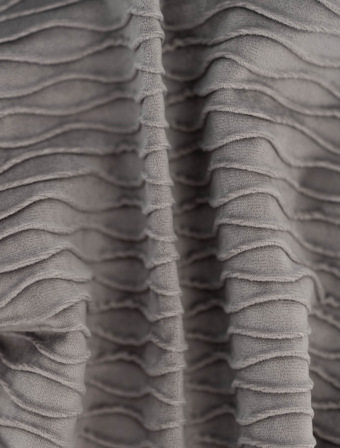 Povlak na polštářek mikroplyš 45 × 45 cm - Elena tmavě šedý