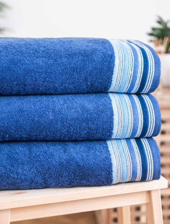 Froté ručník 50 × 100 cm - Dario tmavě modrý