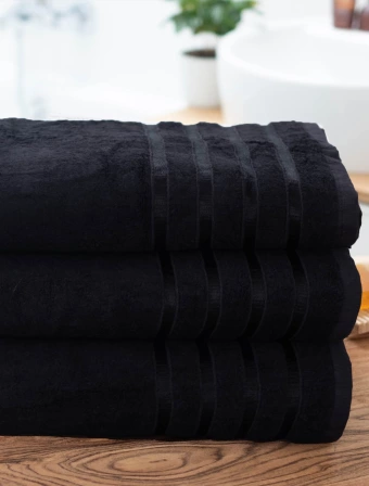 Bambusový ručník 50 × 100 cm - Noemi černý