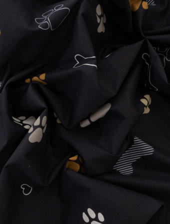 Francúzske bavlnené obliečky Renforcé – Labky čierne