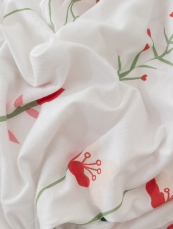 Francúzske obliečky Mako jersey – Vlčie maky biele