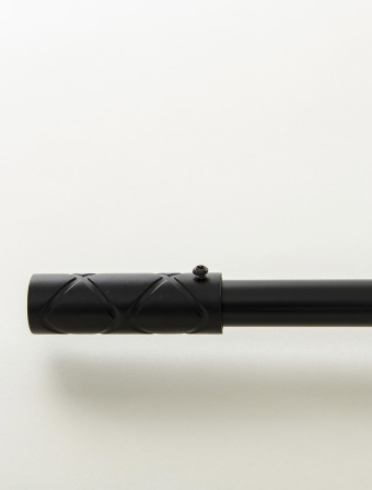 Garniža dvojradová Roberto - matná čierna 120 - 210 cm