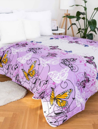Prehoz na posteľ – Karolína fialová 220 × 240 cm