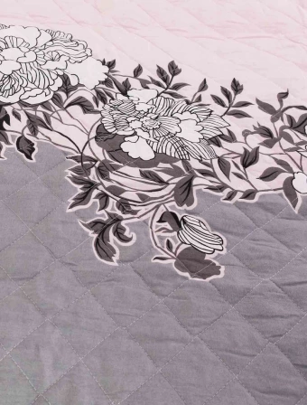 Přehoz na postel – Yvona šedé/růžové 220 × 240 cm
